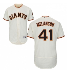 Mens Majestic San Francisco Giants 41 Mark Melancon Cream Flexbase Authentic Collection MLB Jersey