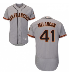 Mens Majestic San Francisco Giants 41 Mark Melancon Grey Flexbase Authentic Collection MLB Jersey
