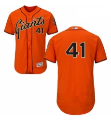 Mens Majestic San Francisco Giants 41 Mark Melancon Orange Flexbase Authentic Collection MLB Jersey