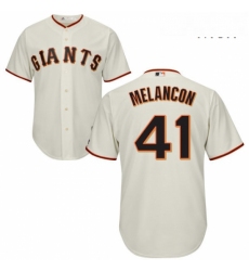 Mens Majestic San Francisco Giants 41 Mark Melancon Replica Cream Home Cool Base MLB Jersey