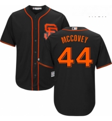 Mens Majestic San Francisco Giants 44 Willie McCovey Replica Black Alternate Cool Base MLB Jersey
