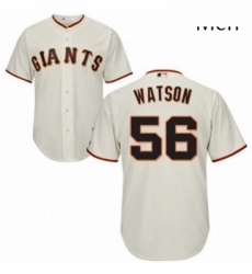 Mens Majestic San Francisco Giants 56 Tony Watson Replica Cream Home Cool Base MLB Jersey 