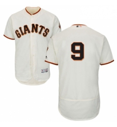 Mens Majestic San Francisco Giants 9 Brandon Belt Cream Home Flex Base Authentic Collection MLB Jersey