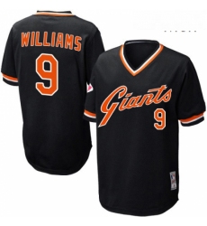 Mens Mitchell and Ness San Francisco Giants 9 Matt Williams Authentic Black Throwback MLB Jersey