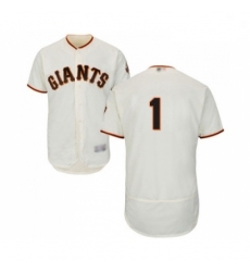 Mens San Francisco Giants 1 Kevin Pillar Cream Home Flex Base Authentic Collection Baseball Jersey
