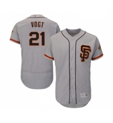 Mens San Francisco Giants 21 Stephen Vogt Grey Alternate Flex Base Authentic Collection Baseball Jersey