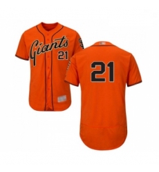 Mens San Francisco Giants 21 Stephen Vogt Orange Alternate Flex Base Authentic Collection Baseball Jersey