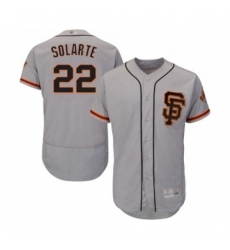 Mens San Francisco Giants 22 Yangervis Solarte Grey Alternate Flex Base Authentic Collection MLB Jersey