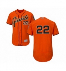 Mens San Francisco Giants 22 Yangervis Solarte Orange Alternate Flex Base Authentic Collection MLB JerseyBaseb