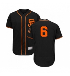 Mens San Francisco Giants 6 Steven Duggar Black Alternate Flex Base Authentic Collection Baseball Jersey