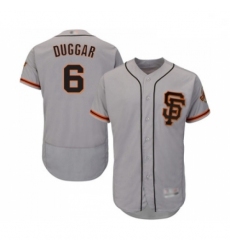 Mens San Francisco Giants 6 Steven Duggar Grey Alternate Flex Base Authentic Collection Baseball Jersey