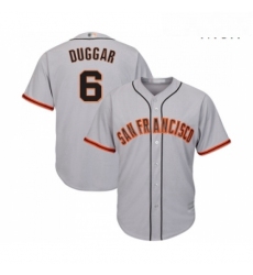 Mens San Francisco Giants 6 Steven Duggar Replica Grey Road Cool Base Baseball Jersey 