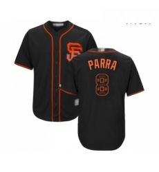 Mens San Francisco Giants 8 Gerardo Parra Authentic Black Team Logo Fashion Cool Base Baseball Jersey 