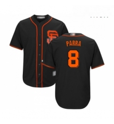 Mens San Francisco Giants 8 Gerardo Parra Replica Black Alternate Cool Base Baseball Jersey 