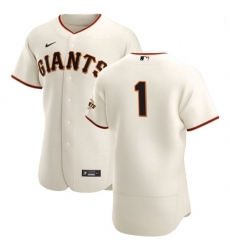 San Francisco Giants 1 Mauricio Dubon Men Nike Cream Home 2020 Authentic Player MLB Jersey