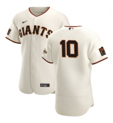 San Francisco Giants 10 Evan Longoria Men Nike Cream Home 2020 Authentic 20 at 24 Patch Player MLB Jersey
