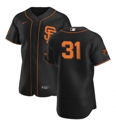 San Francisco Giants 31 Tyler Anderson Men Nike Black Alternate 2020 Authentic 20 at 24 Patch Player MLB Jersey