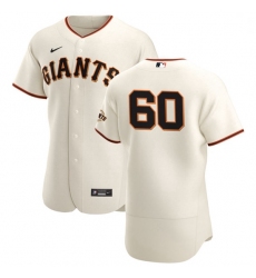 San Francisco Giants 60 Wandy Peralta Men Nike Cream Home 2020 Authentic Player MLB Jersey