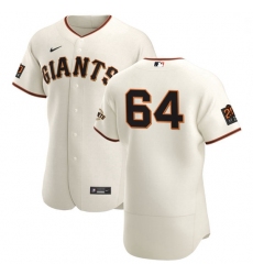 San Francisco Giants 64 Shaun Anderson Men Nike Cream Home 2020 Authentic 20 at 24 Patch Player MLB Jersey