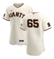 San Francisco Giants 65 Sam Coonrod Men Nike Cream Home 2020 Authentic 20 at 24 Patch Player MLB Jersey