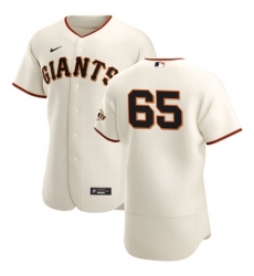 San Francisco Giants 65 Sam Coonrod Men Nike Cream Home 2020 Authentic Player MLB Jersey
