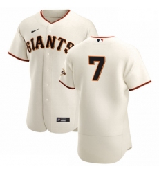 San Francisco Giants 7 Donovan Solano Men Nike Cream Home 2020 Authentic Player MLB Jersey