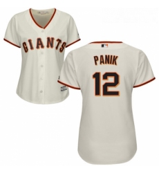 Womens Majestic San Francisco Giants 12 Joe Panik Authentic Cream Home Cool Base MLB Jersey