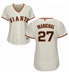 Womens Majestic San Francisco Giants 27 Juan Marichal Replica Cream Home Cool Base MLB Jersey