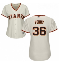 Womens Majestic San Francisco Giants 36 Gaylord Perry Authentic Cream Home Cool Base MLB Jersey
