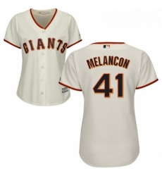 Womens Majestic San Francisco Giants 41 Mark Melancon Authentic Cream Home Cool Base MLB Jersey