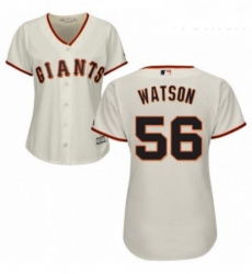 Womens Majestic San Francisco Giants 56 Tony Watson Authentic Cream Home Cool Base MLB Jersey 