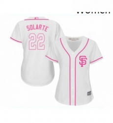 Womens San Francisco Giants 22 Yangervis Solarte Replica White Fashion Cool Base Baseball Jersey 