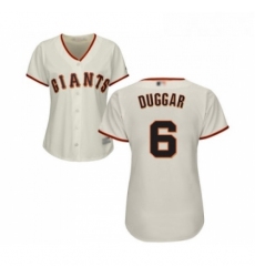 Womens San Francisco Giants 6 Steven Duggar Replica Cream Home Cool Base Baseball Jersey 