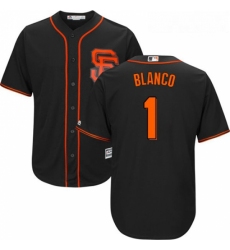 Youth Majestic San Francisco Giants 1 Gregor Blanco Authentic Black Alternate Cool Base MLB Jersey 