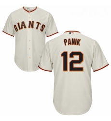 Youth Majestic San Francisco Giants 12 Joe Panik Authentic Cream Home Cool Base MLB Jersey