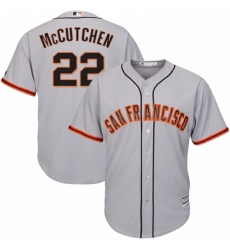 Youth Majestic San Francisco Giants 22 Andrew McCutchen Authentic Grey Road Cool Base MLB Jersey 