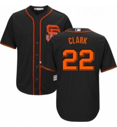 Youth Majestic San Francisco Giants 22 Will Clark Replica Black Alternate Cool Base MLB Jersey