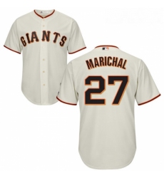 Youth Majestic San Francisco Giants 27 Juan Marichal Replica Cream Home Cool Base MLB Jersey