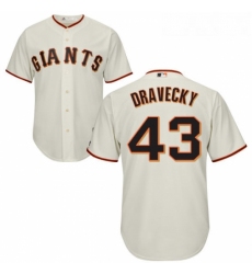 Youth Majestic San Francisco Giants 43 Dave Dravecky Authentic Cream Home Cool Base MLB Jersey