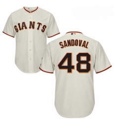 Youth Majestic San Francisco Giants 48 Pablo Sandoval Authentic Cream Home Cool Base MLB Jersey 