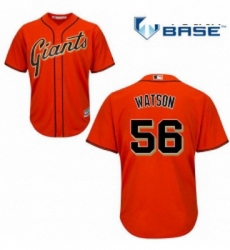 Youth Majestic San Francisco Giants 56 Tony Watson Replica Orange Alternate Cool Base MLB Jersey 