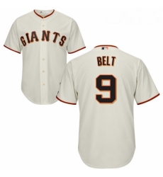 Youth Majestic San Francisco Giants 9 Brandon Belt Authentic Cream Home Cool Base MLB Jersey