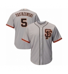 Youth San Francisco Giants #5 Mike Yastrzemski Grey Alternate Flex Base Authentic Collection Baseball Player Jersey