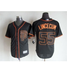 Youth San Francisco Giants Tim Lincecum 55 Black Stitched Cool Base MLB Jersey