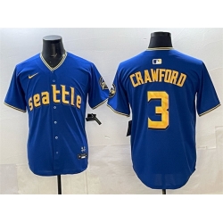 Men Seattle Mariners 3 Cal Raleigh Royal 2025 Limited Stitched jersey