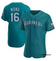 Men's Kolten Wong Seattle Mariners Authentic Aqua Alternate Jersey