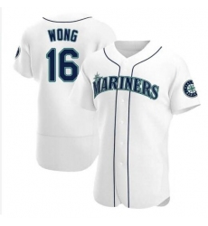 Men's Kolten Wong Seattle Mariners Authentic White Alternate Jersey