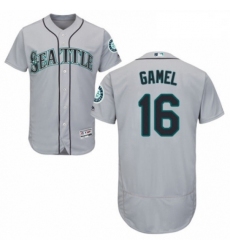 Mens Majestic Seattle Mariners 16 Ben Gamel Grey Road Flex Base Authentic Collection MLB Jersey