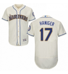 Mens Majestic Seattle Mariners 17 Mitch Haniger Cream Alternate Flex Base Authentic Collection MLB Jersey