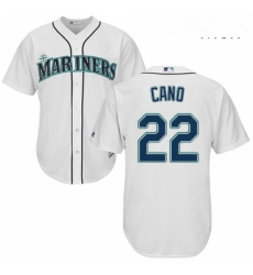 Mens Majestic Seattle Mariners 22 Robinson Cano Replica White Home Cool Base MLB Jersey